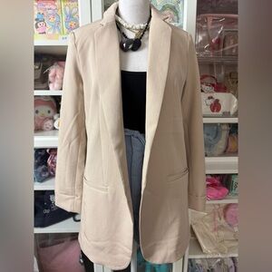 Women's Beige Blazer Coat